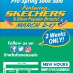 Mrs Bs pre-spring shoe sale side-bar